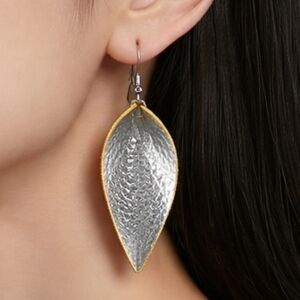 Leather Water Drop Earrings